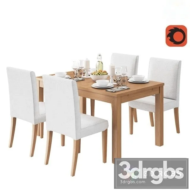 Ikea Henriksdal Bjursta 3D Model Download