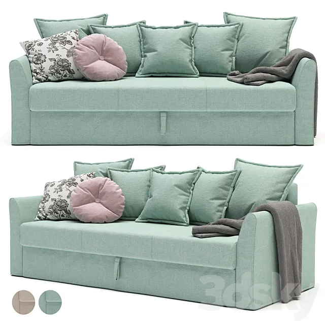 IKEA HOLMSUND HOLMSUND 3-seat sofa bed in 2 colors 3D Model IKEA HOLMSUND HOLMSUND 3-seat sofa bed in 2 colors 3D Model