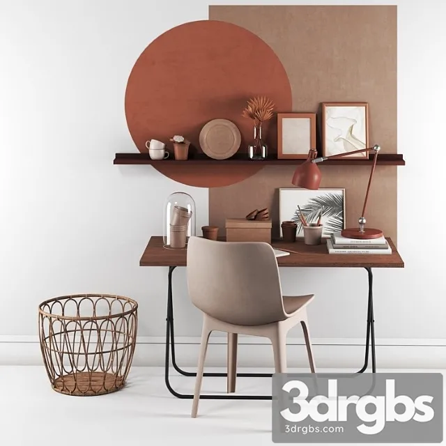 Ikea home office 2 3D Model Download