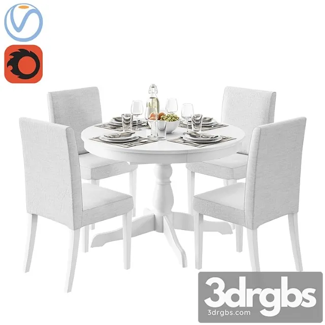 Ikea ingatorp and henriksdal 2 3D Model Download