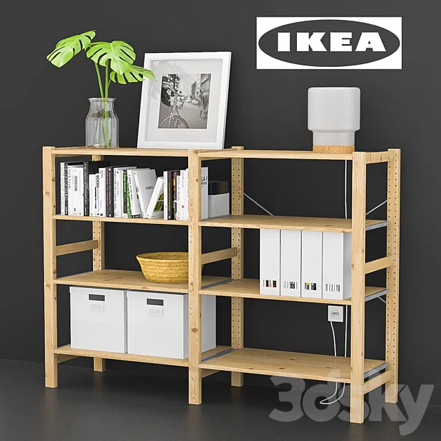 IKEA IVAR with decor 3D Model IKEA IVAR with decor 3D Model