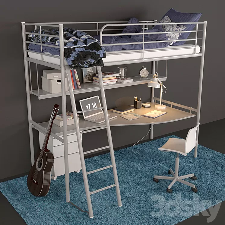 IKEA kids bed Svarta 3D Model