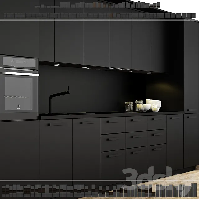 Ikea Kitchen Kungsbacka method. 3D Model