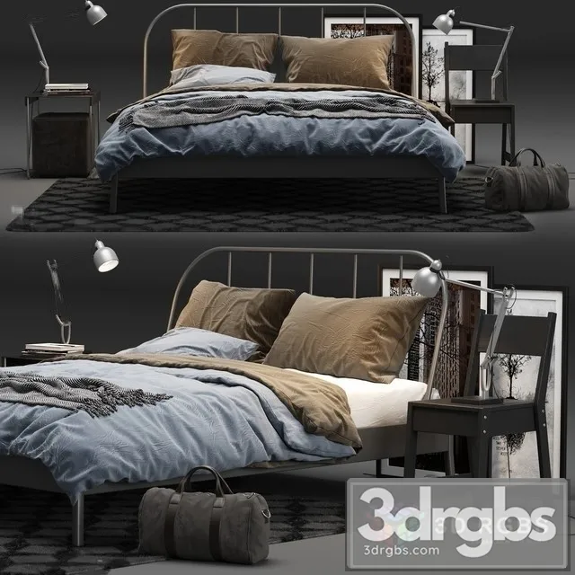 Ikea Kopardal Bed 3D Model Download
