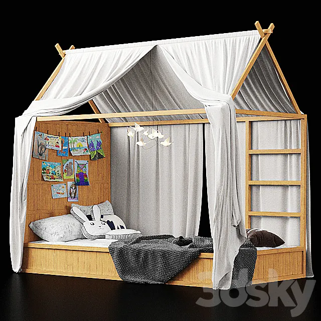 Ikea Kura Bed for kids 3DModel Ikea Kura Bed for kids 3DModel