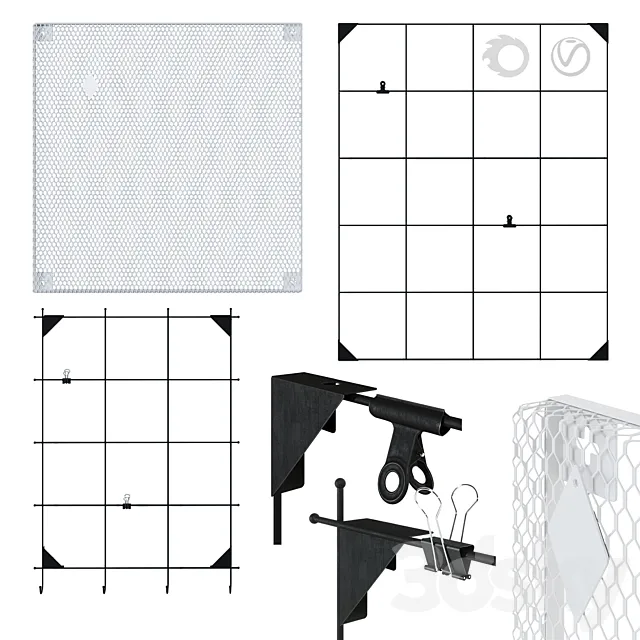 IKEA – lattices for notes and photographs on the wall (3 pcs.) 3DModel IKEA – lattices for notes and photographs on the wall (3 pcs.) 3DModel