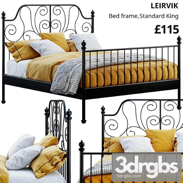 Ikea leirvik bed 2 3D Model Download