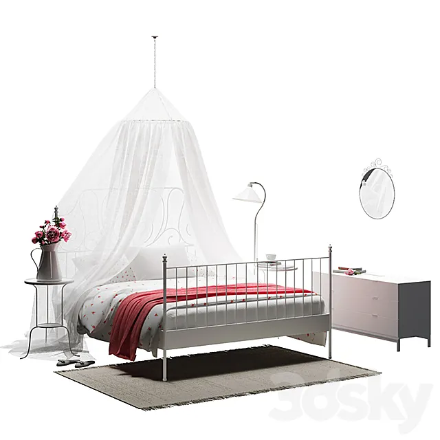 IKEA LEIRVIK BED 3D Model