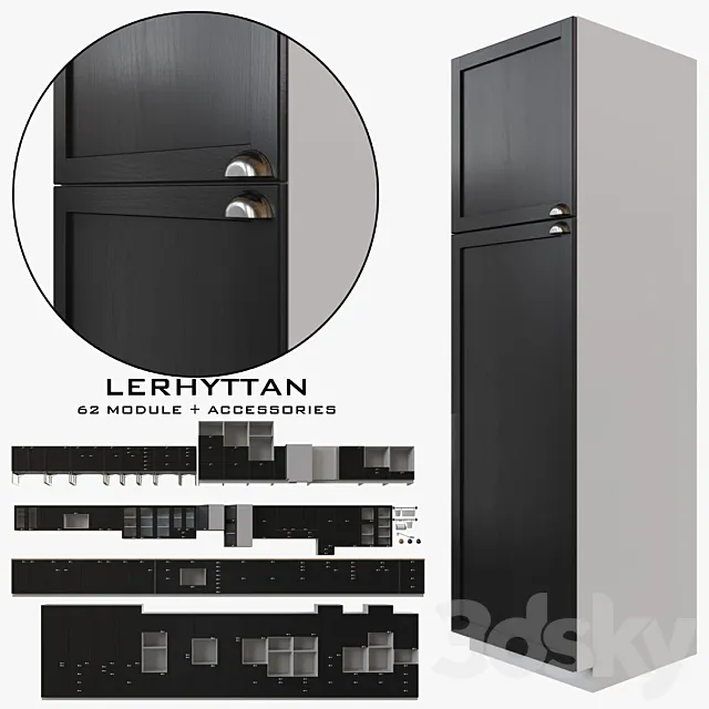 IKEA LERHYTTAN 3D Model IKEA LERHYTTAN 3D Model