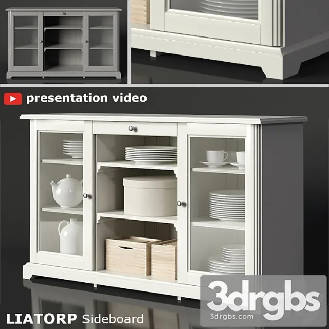 Ikea liatorp sideboard 2 3D Model Download