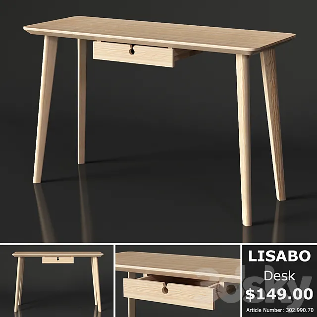 IKEA LISABO Desk 3DModel IKEA LISABO Desk 3DModel
