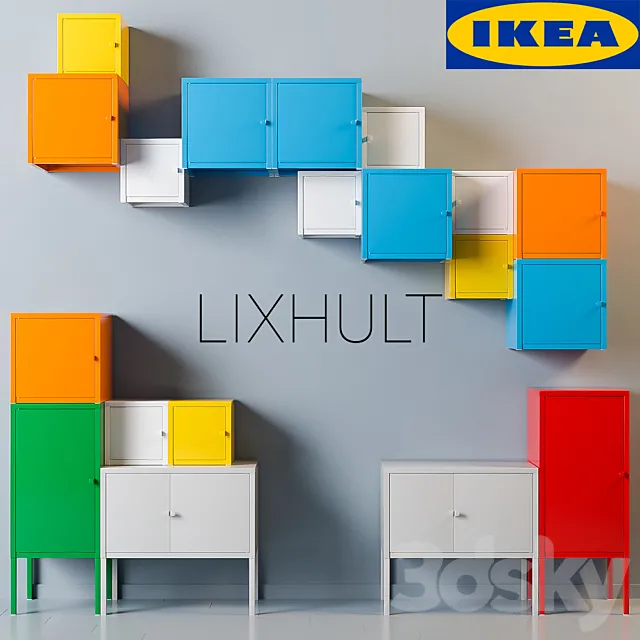 IKEA Lixhult set _ Ikea Liksgult collection 3D Model
