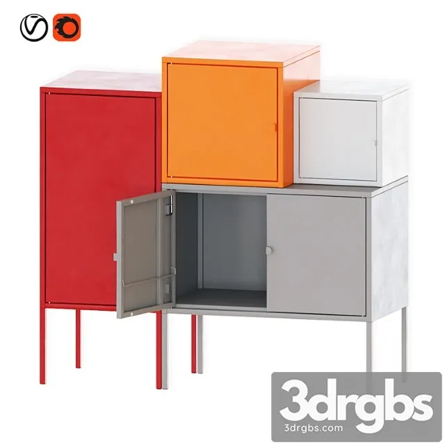 Ikea lixhult storage combination 2 3D Model Download