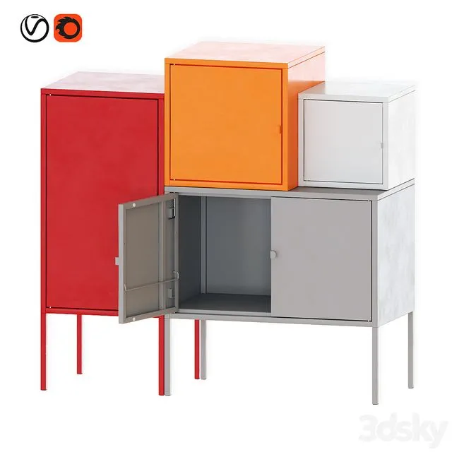 IKEA LIXHULT storage combination 3D Model IKEA LIXHULT storage combination 3D Model