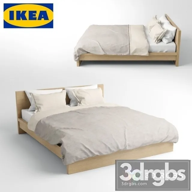 Ikea Malm Bed 3D Model Download