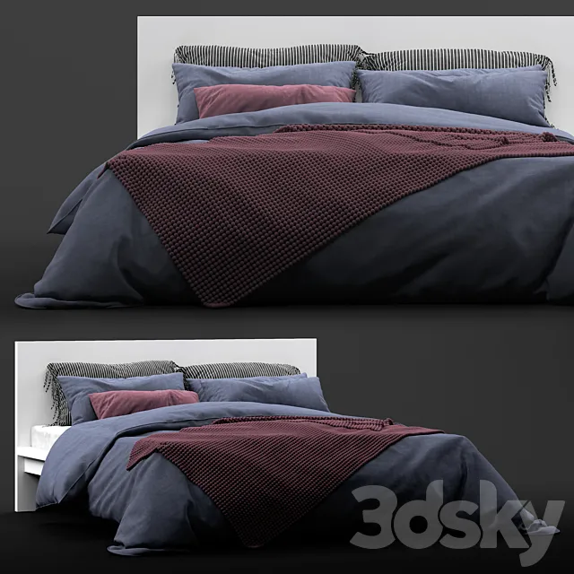 IKEA MALM Bed 3D Model IKEA MALM Bed 3D Model