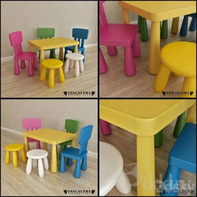 Ikea mammut set 3D Model