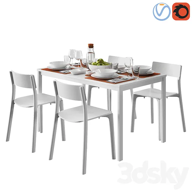 IKEA MELLTORP and JANINGE 3D Model