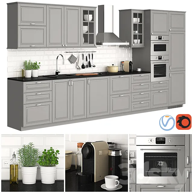 Ikea Metod Bodbyn Gray 3DModel