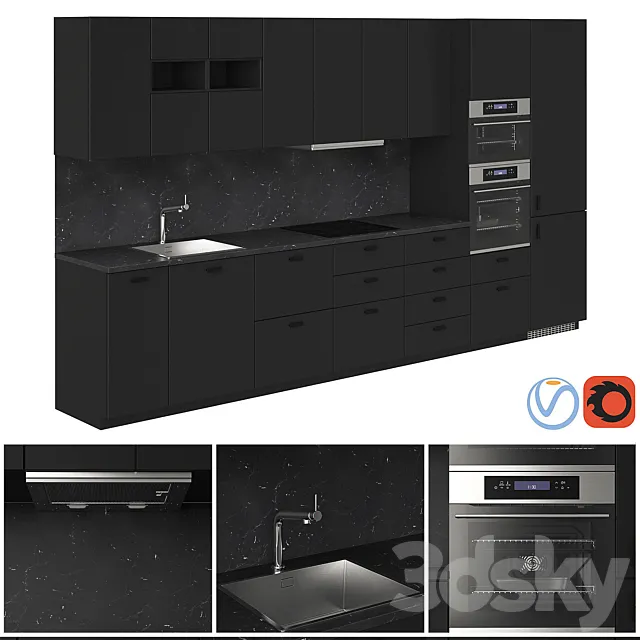 Ikea metod KUNGSBACKA 3D Model Ikea metod KUNGSBACKA 3D Model