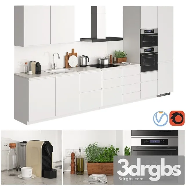 Ikea metod voxtorp glossy white 3D Model Download