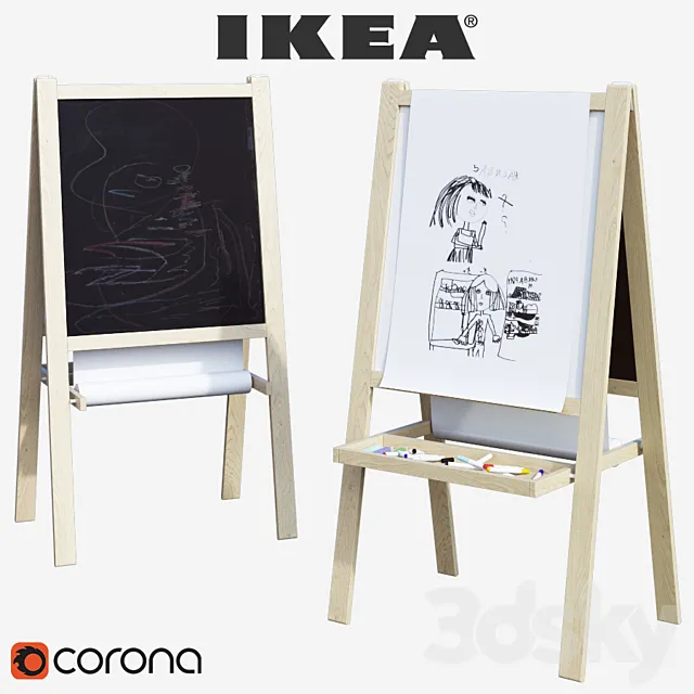 Ikea Mola _ Mola _ board-easel 3D Model Ikea Mola _ Mola _ board-easel 3D Model