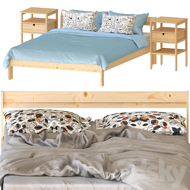 IKEA NEIDEN bed 3D Model IKEA NEIDEN bed 3D Model