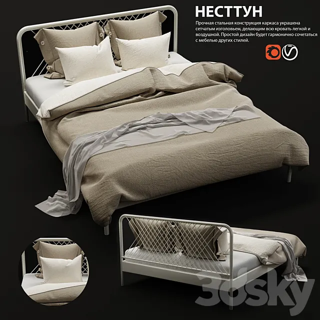 IKEA NESTTUN bed 3D Model IKEA NESTTUN bed 3D Model