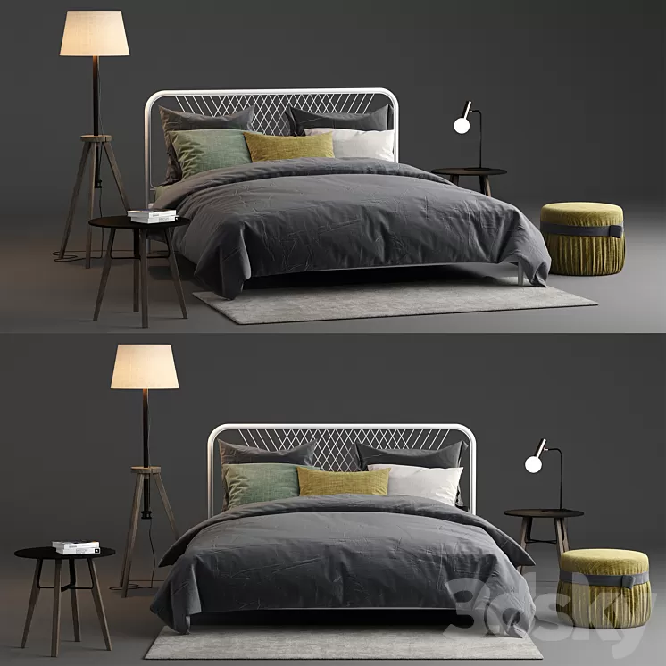 Ikea nesttun bed 3D Model 3DSKY Decor Helper