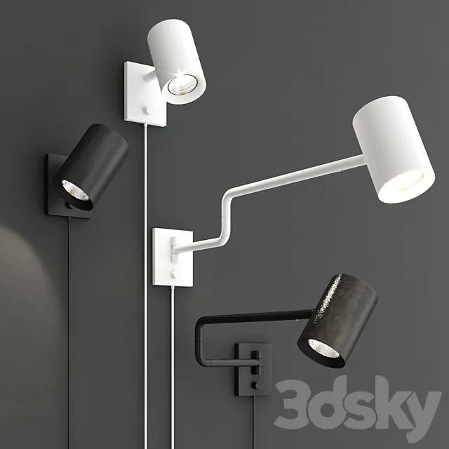IKEA nimone wall lamp collection 3D Model IKEA nimone wall lamp collection 3D Model