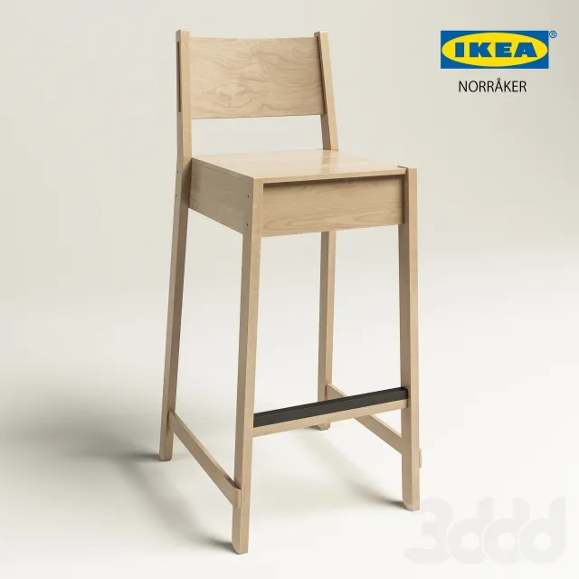 IKEA NORRAKER bar chair 3D Model IKEA NORRAKER bar chair 3D Model