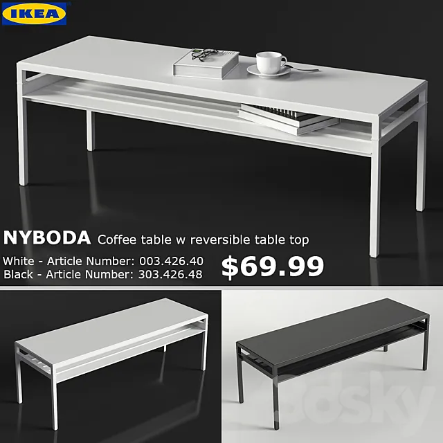 IKEA NYBODA Large Table 3D Model
