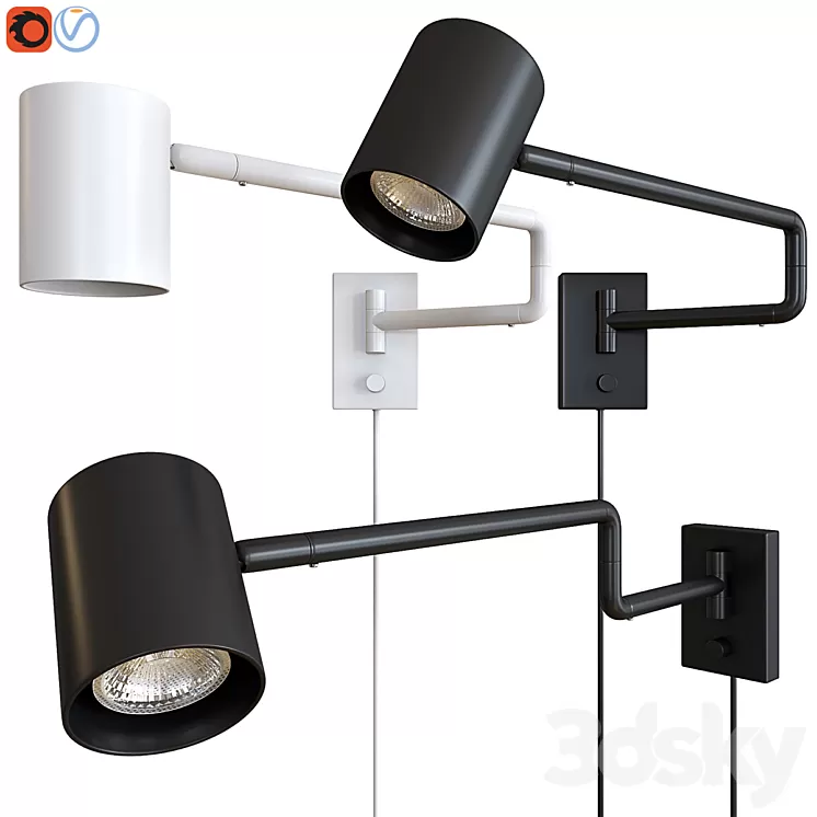 IKEA  NYMANE Wall lamp with swivel stand 3D Model