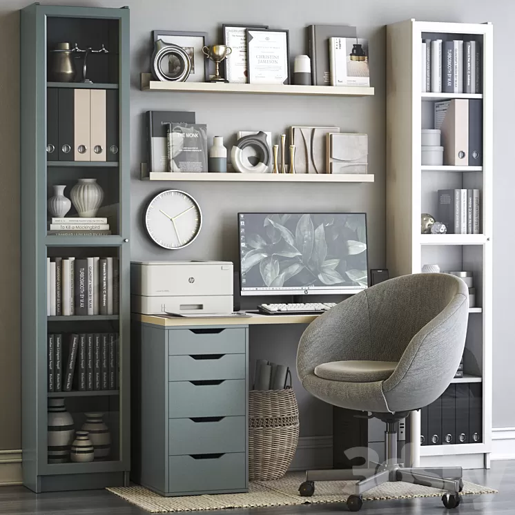 IKEA office workplace 105 3D Model IKEA office workplace 105 3D Model