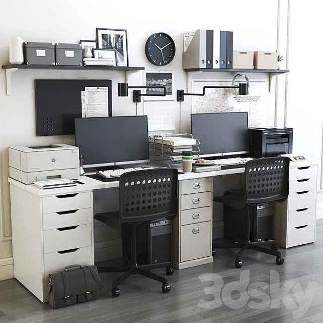 IKEA office workplace 11 3DModel