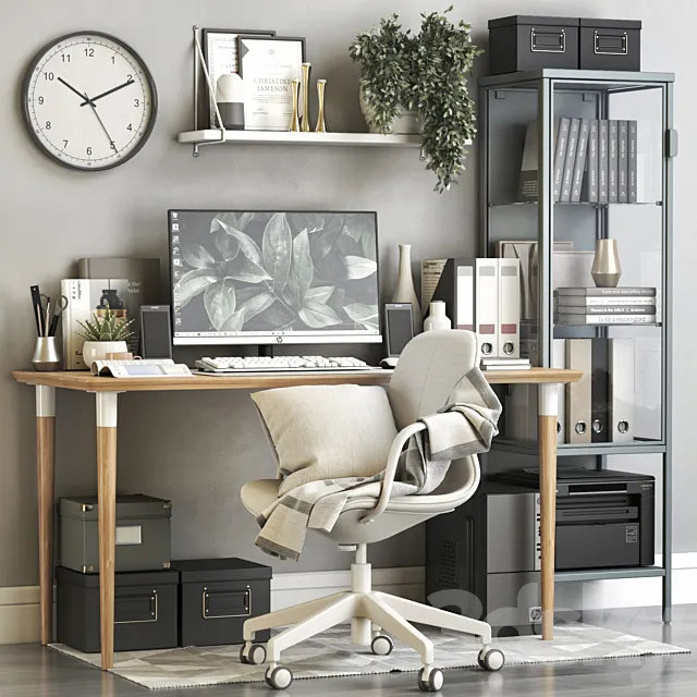 IKEA office workplace 115 3DModel