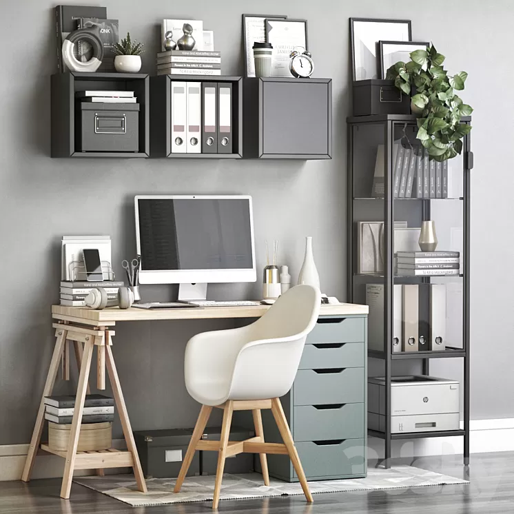 IKEA office workplace 118 3D Model IKEA office workplace 118 3D Model