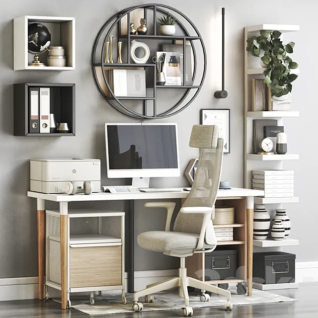 IKEA office workplace 121 3DModel