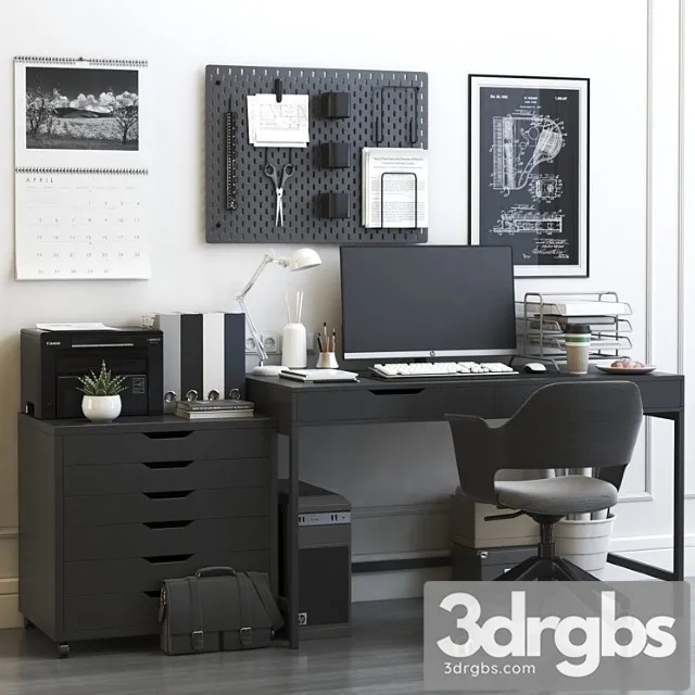 IKEA Office Workplace 15 3D Model Download