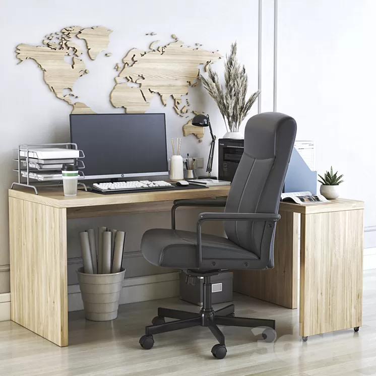 IKEA office workplace 24 3D Model