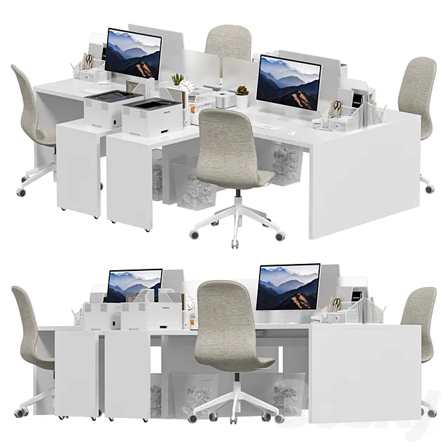 IKEA – Office workplace 25 3D Model IKEA – Office workplace 25 3D Model