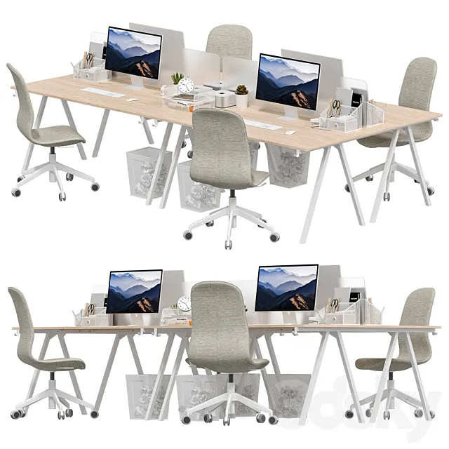 IKEA – Office workplace 32 3D Model IKEA – Office workplace 32 3D Model