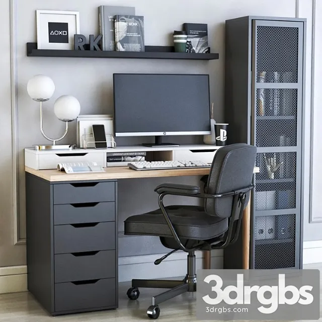 Ikea office workplace 36 2 3D Model Download