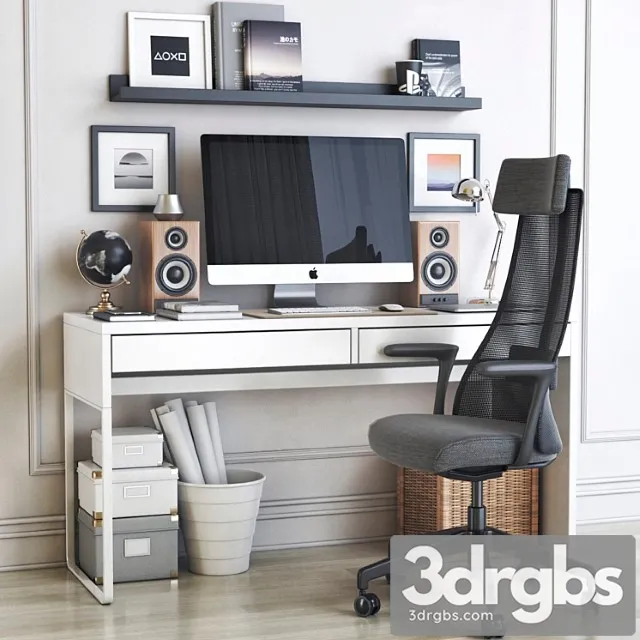 Ikea office workplace 37 2 3D Model Download