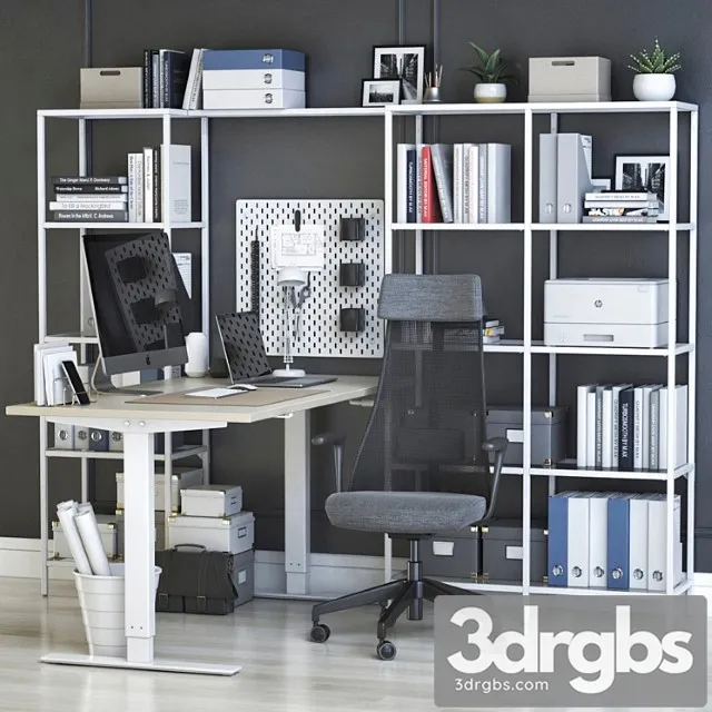 Ikea office workplace 39 2 3D Model Download