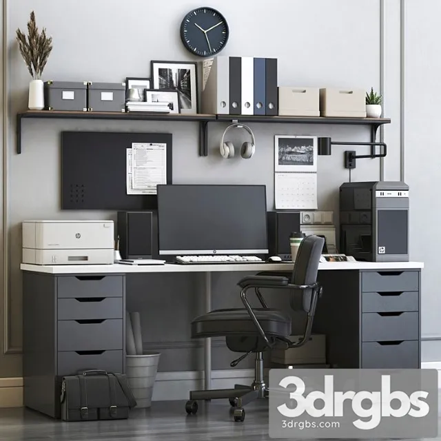 Ikea Office Workplace 5 3D Model Download