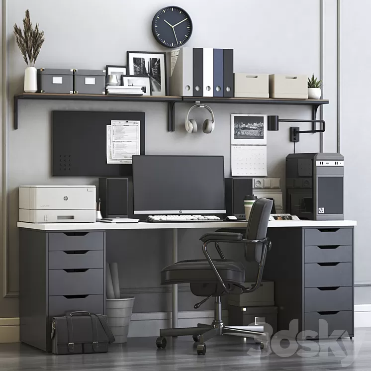 IKEA office workplace 5 3D Model
