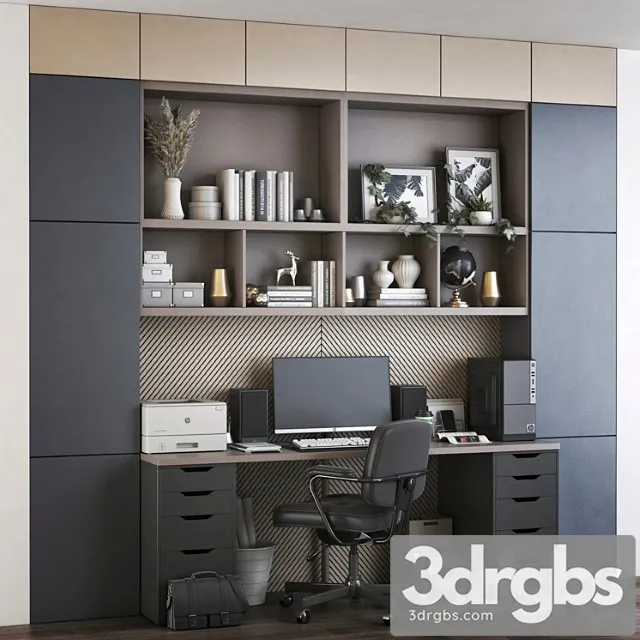 Ikea office workplace 53 2 3D Model Download