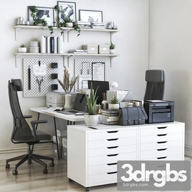 IKEA Office Workplace 54 3D Model Download