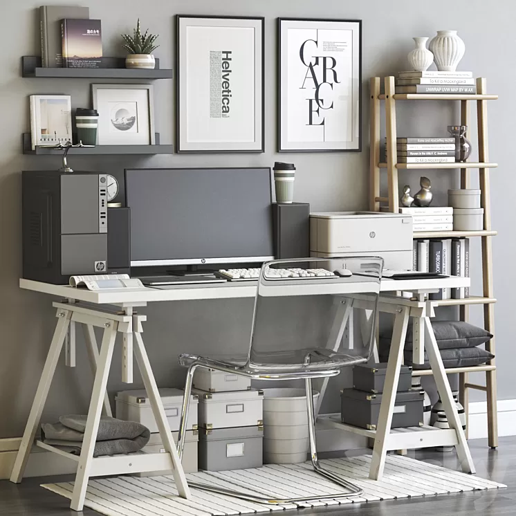 IKEA office workplace 66 3D Model IKEA office workplace 66 3D Model